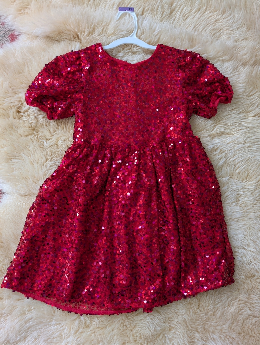 Red Sequin Girls Dress Size 8